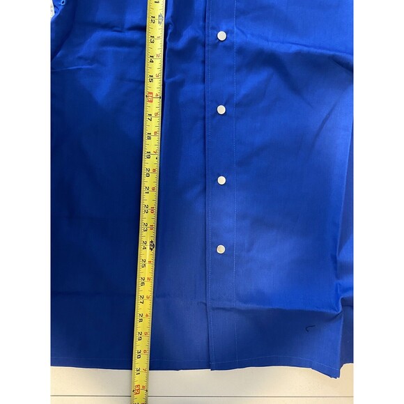 Happy Chef Uniform Shirt Lot Of 2 Mens Medium Blue Snap Button Front #517 New - Picture 8 of 9